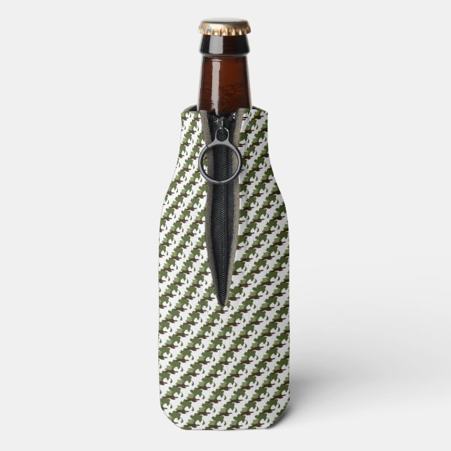 Green Camo Bottle Cooler (Bottle Back)