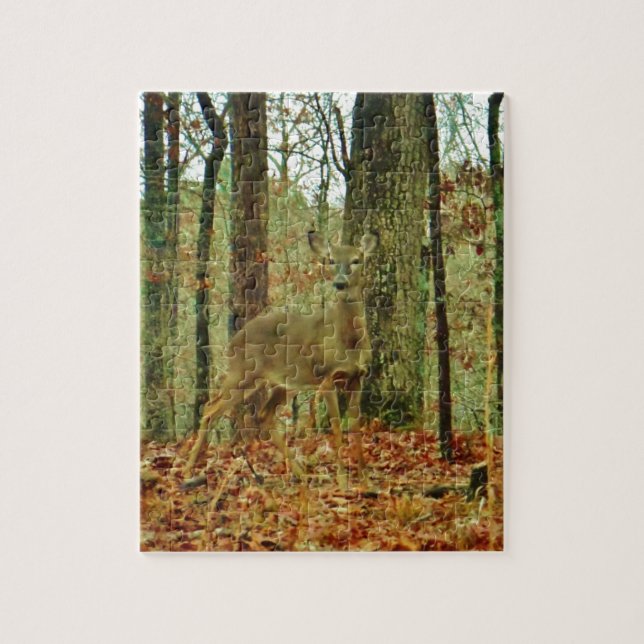 Green Camo,Camouflage Deer Jigsaw Puzzle (Vertical)