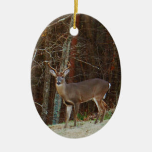 Green Camo,Camouflage Deer personalised Ceramic Tree Decoration