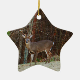Green Camo,Camouflage Deer personalised Ceramic Tree Decoration