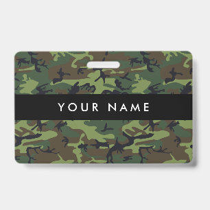 Green Camo, Camouflage, Military, Army ID Badge