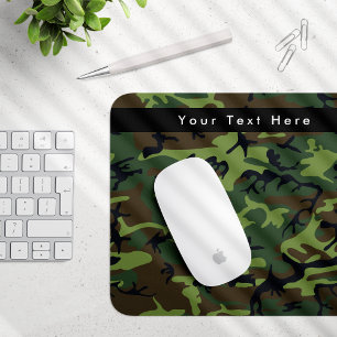 Green Camo, Camouflage, Military, Army Mouse Mat