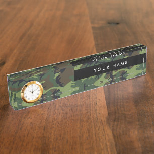 Green Camo, Camouflage, Military, Army Nameplate