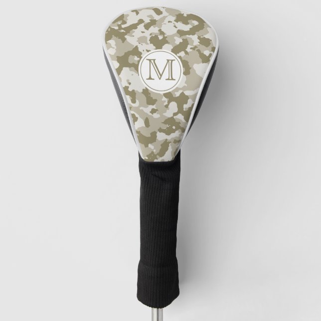 Green Camo | Camouflage Pattern Monogrammed    Golf Head Cover (Front)