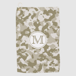 Green Camo   Camouflage Pattern Monogrammed   Golf Towel