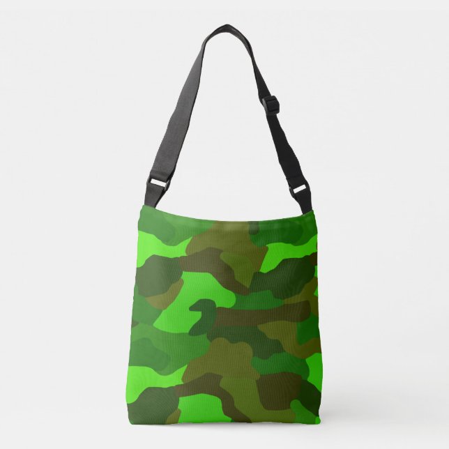 Green Camo  Crossbody Bag (Front)