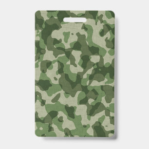 Green Camo ID Badge