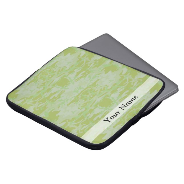 Green camo laptop sleeve (Front Top)