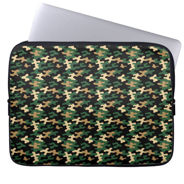Green Camo Laptop Sleeve (Front)