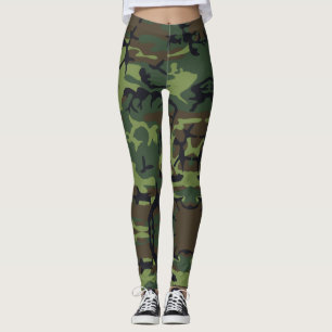 Green camo leggings