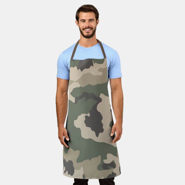Green Camo Pattern Apron (Worn)