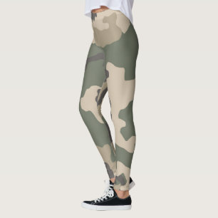 Green Camo Pattern Leggings
