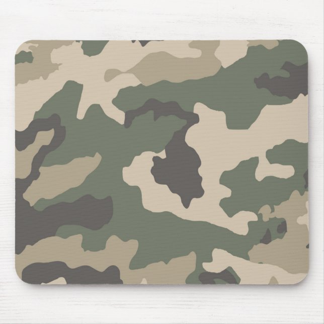 Green Camo Pattern Mouse Mat (Front)