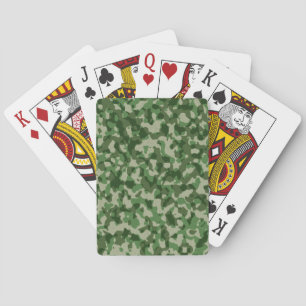 Green Camo Playing Cards