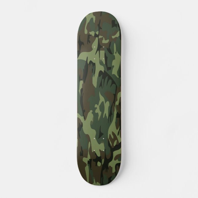 green camo skateboard (Front)