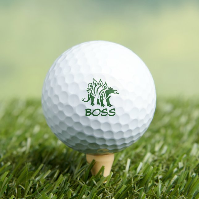 Green Camo Stegosaurus Spiked  Dinosaur  Golf Balls (Insitu Tee)