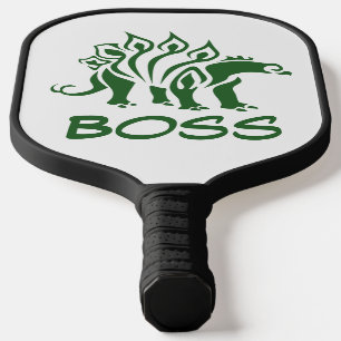 Green Camo Stegosaurus Spiked  Dinosaur  Pickleball Paddle