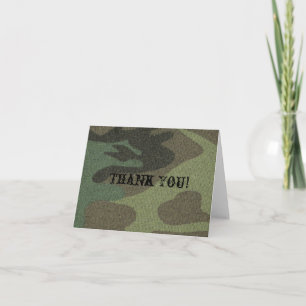 Green Camo - "Thank You" card