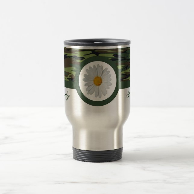 Green Camo Travel Mug (Center)