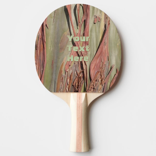 Green Camo Tree Bark 1 Ping Pong Paddle (Front)