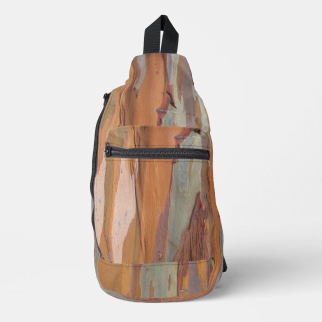 Green Camo Tree Bark Sling Bag (Front)