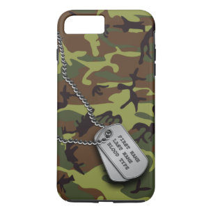 Green Camo w/ Dog Tags iPhone 8 Plus/7 Plus Case