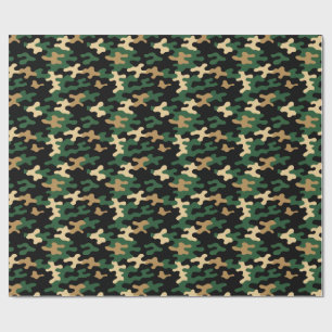 Green Camo Wrapping Paper