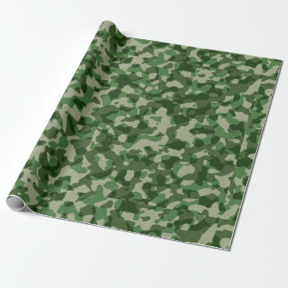 Green Camo Wrapping Paper
