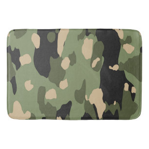 Green Camou  Bath Mat