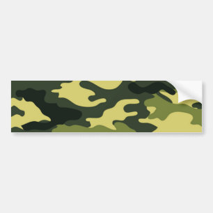 Green camouflage bumper sticker