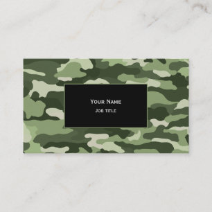 Green Camouflage Business Card