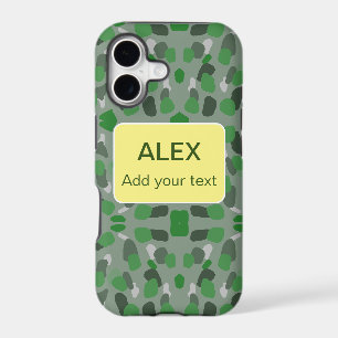Green camouflage camo add name text school college