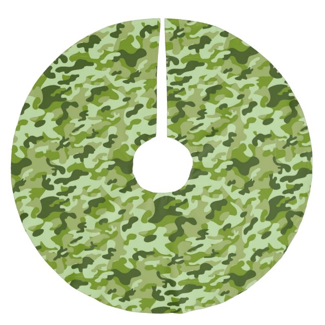 Green Camouflage - Christmas Tree Skirt (Front)