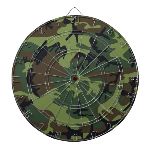 Green camouflage Dart Board (Front)