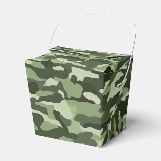 Green Camouflage Favour Box (Front Side)