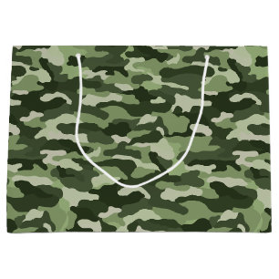 Green Camouflage Large Gift Bag