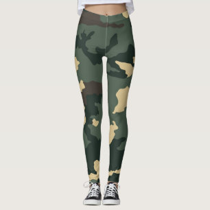 Green Camouflage Leggings