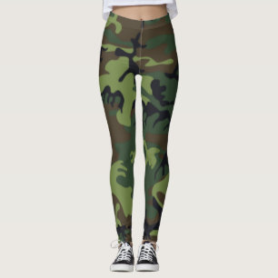 Green camouflage leggings