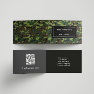 Green Camouflage, Military, Army Business Card