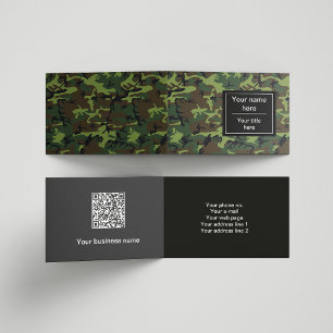 Green Camouflage, Military, Army Business Card