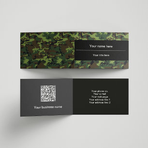 Green Camouflage, Military, Army Business Card