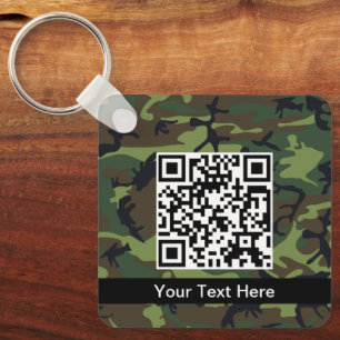 Green Camouflage, Military, Army Key Ring