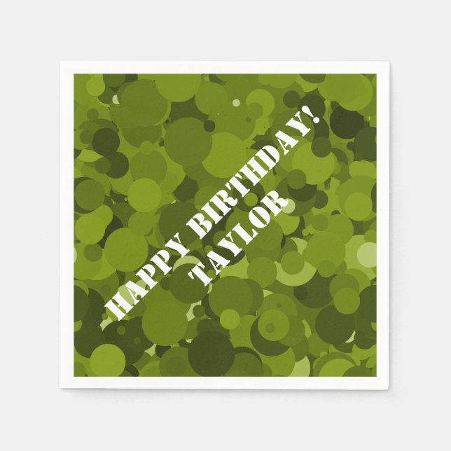 Green Camouflage Napkin (Front)