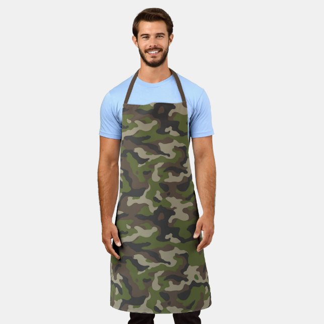 Green Camouflage Pattern Apron (Worn)