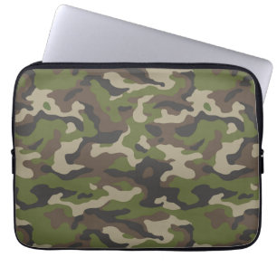 Green Camouflage Pattern Laptop Sleeve