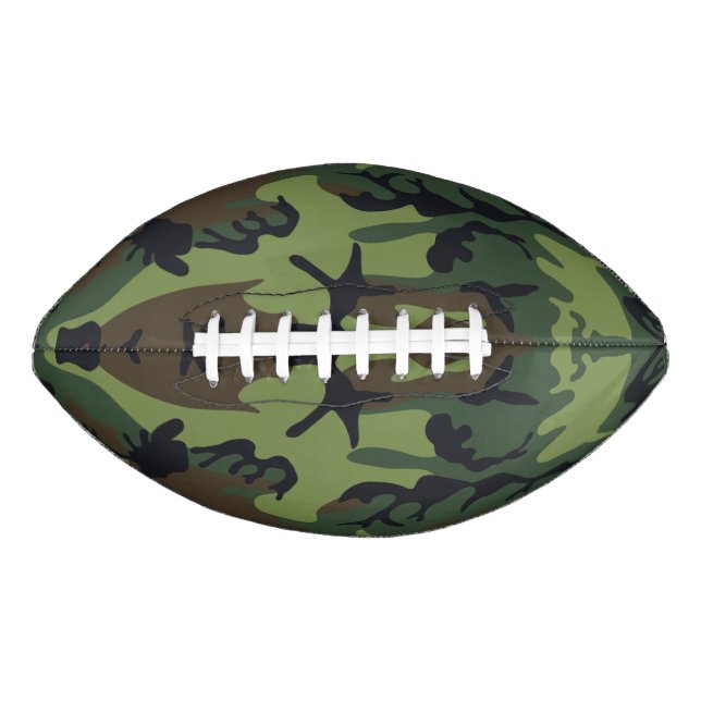 Green Camouflage Pattern, Military Pattern, Army American Football (Front)