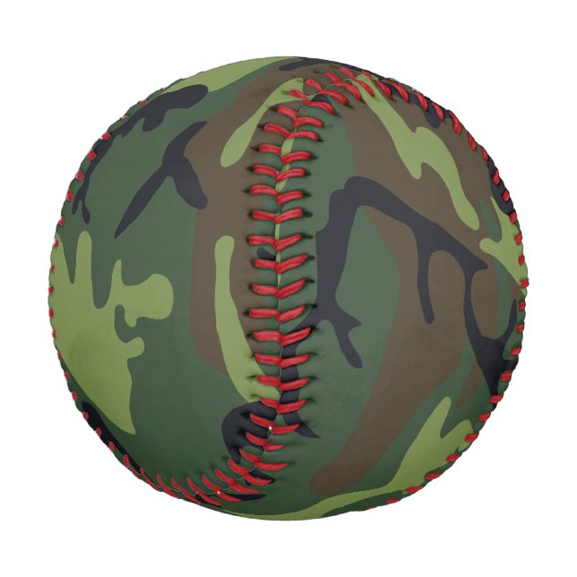 Green Camouflage Pattern, Military Pattern, Army Baseball (Angled)