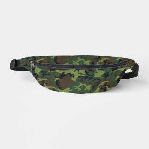 Green Camouflage Pattern, Military Pattern, Army Bum Bags