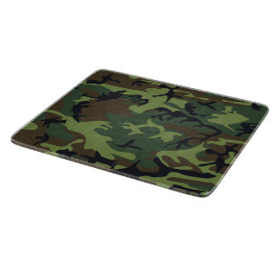 Green Camouflage Pattern, Military Pattern, Army Cutting Board
