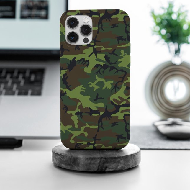 Green Camouflage Pattern, Military Pattern, Army iPhone Case (Creator Uploaded)